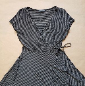 Striped Wrap Dress